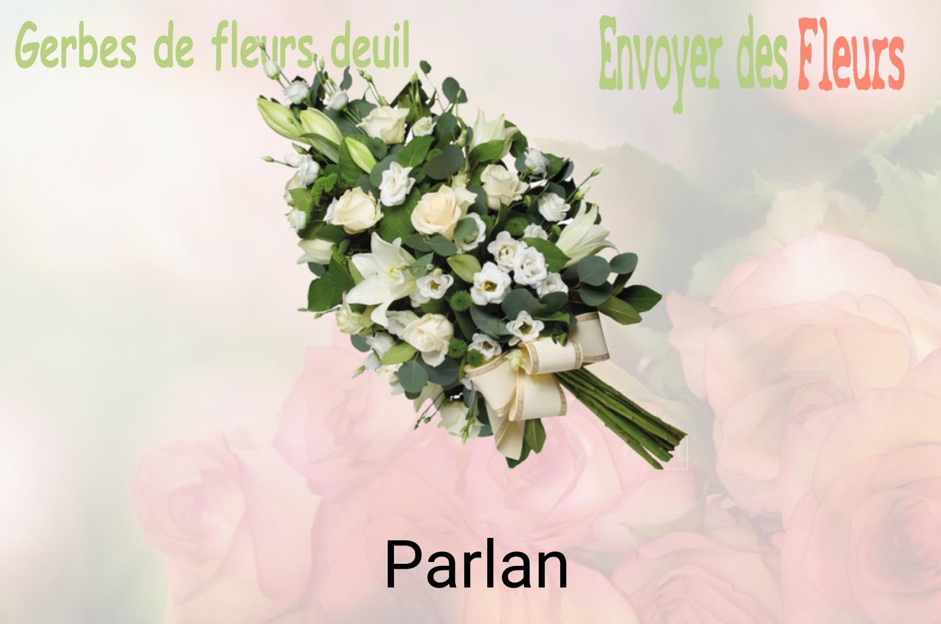 Gerbe de fleurs de deuil livrée à Parlan
